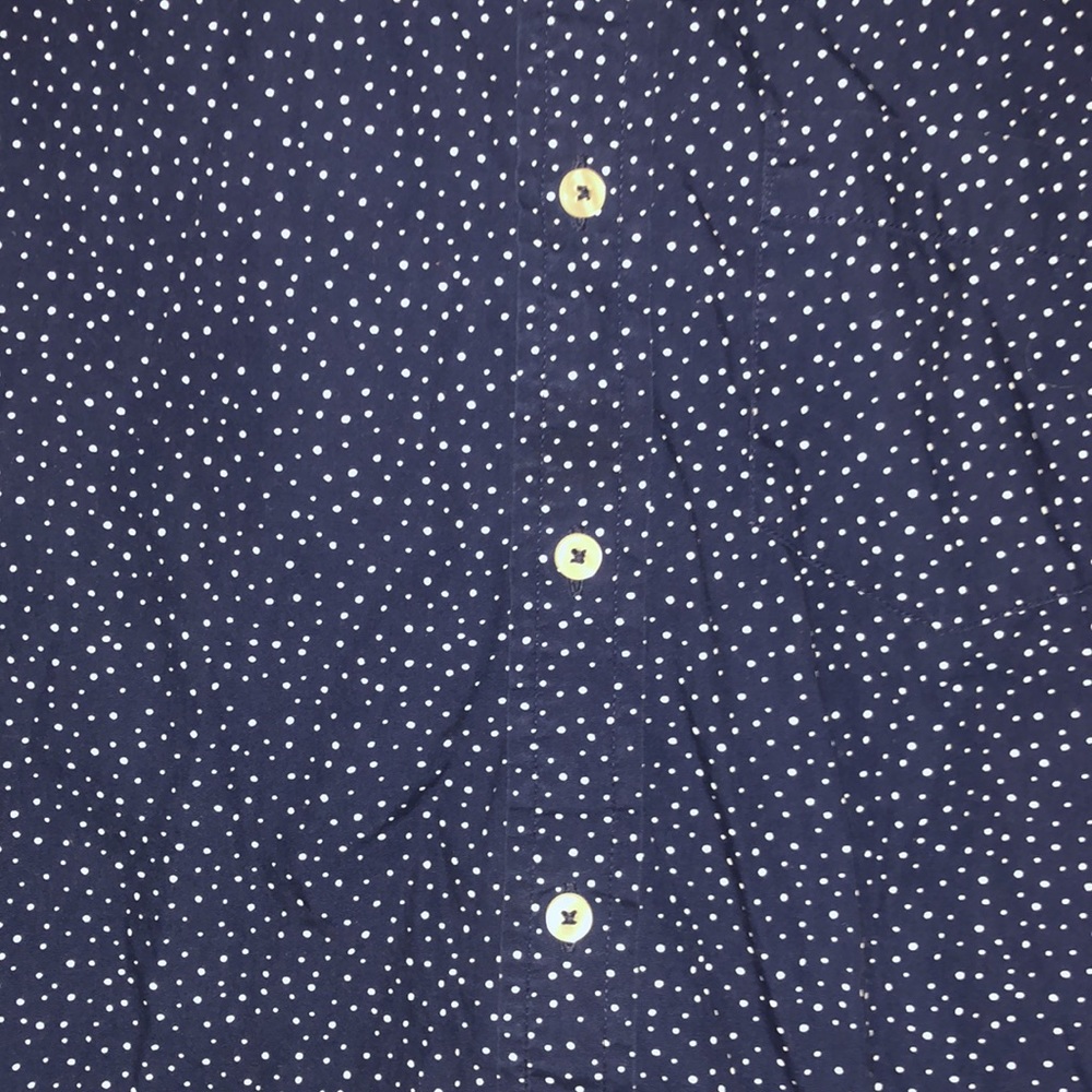 Aeo Navy W/ White Pattern Button Down - image 6